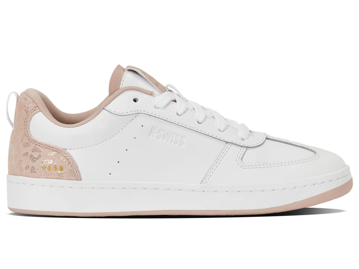 Kswiss 94734-103-M | COURT VARSITY | WHITE/LEOPARD/GOLD