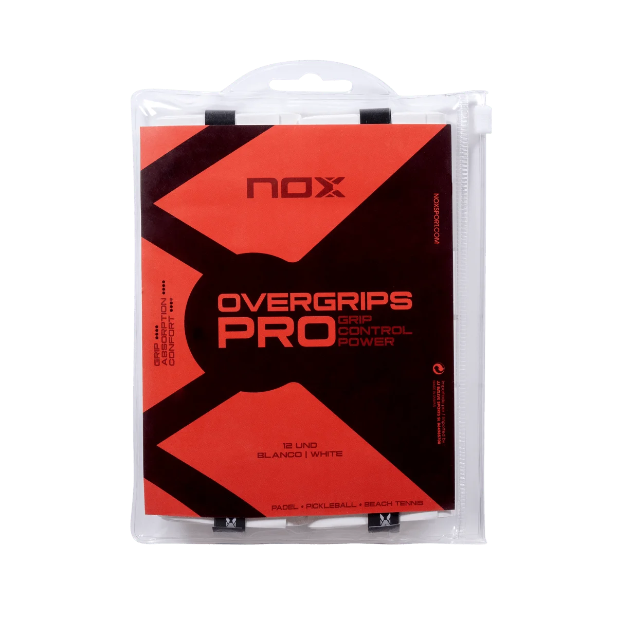 Nox Bolsa 12 Overgrips PRO Lisos Blanco